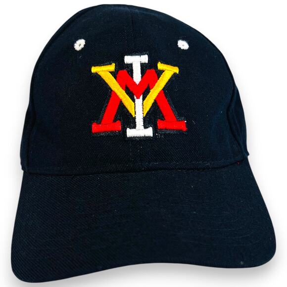 VMI Keydets Fitted Zephyr Hat 6 7/8  Acrylic Wool Blend Black Virginia Military - Picture 1 of 9